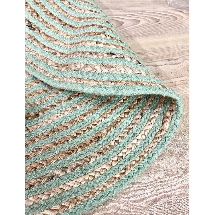 ABOUT HOME Hand Braided Sage Green Indoor / Outdoor Rug Wayfair.co.uk